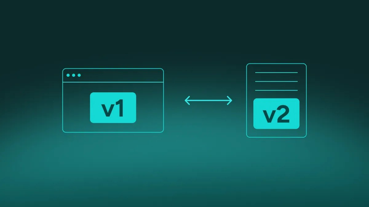 A browser and a server trying to communicate but holding different versions of the application