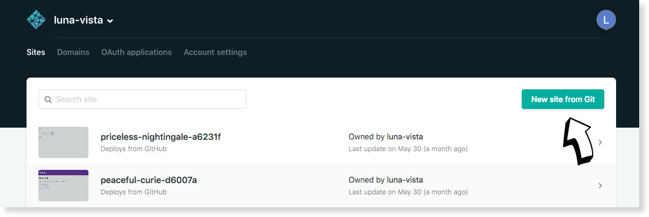 New site from Git
